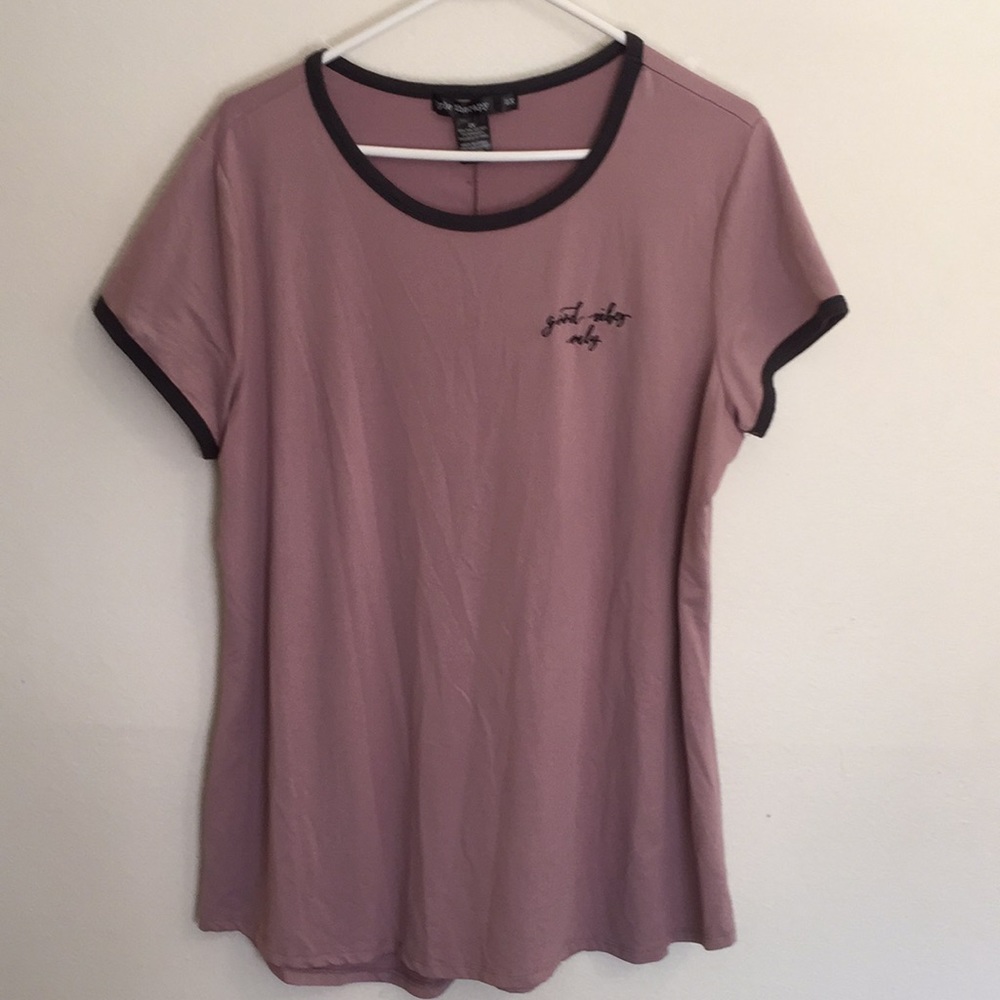 Style Therapy top shirt plus size with trimming